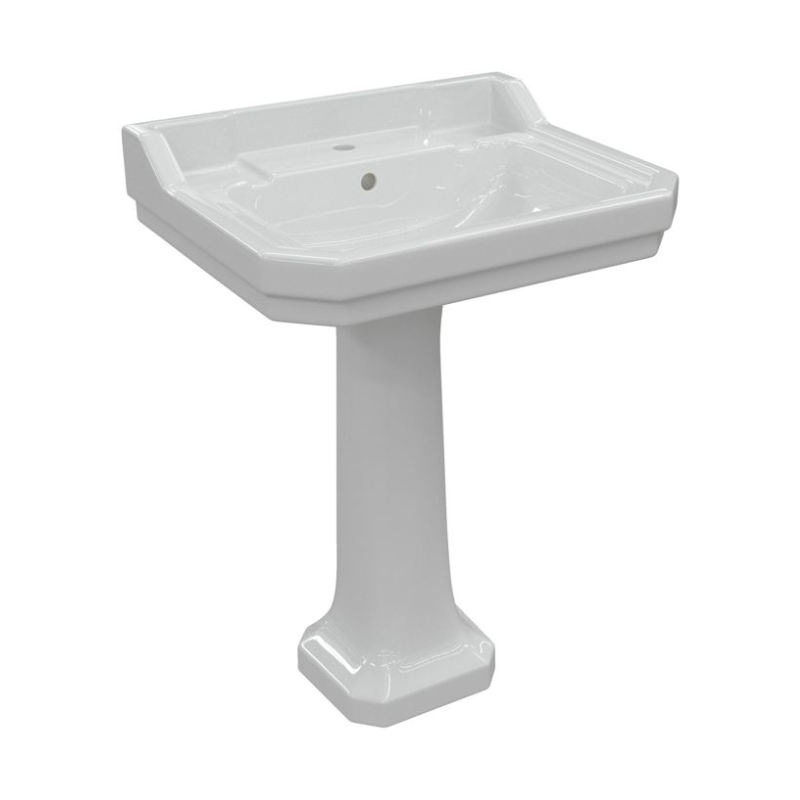 Opulent Normandy 600x500mm One Tap Hole Basin and Full Pedestal (OBC1819)