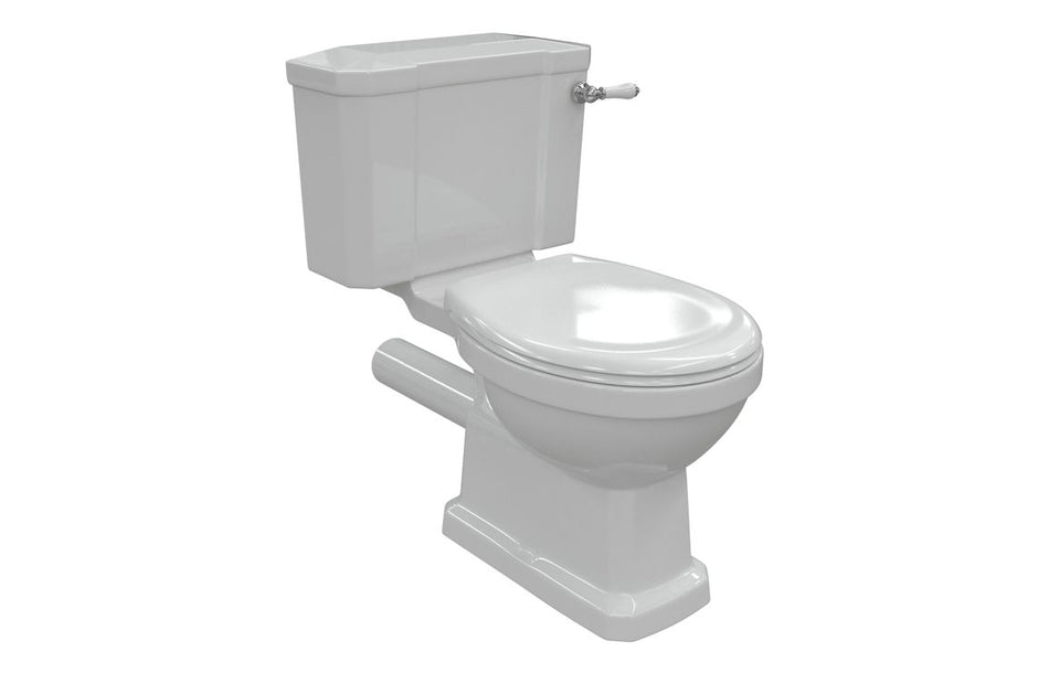 Opulent Normandy Close Coupled Comfort Height WC & Soft Close Seat with Chrome Finishes (OBC117084)
