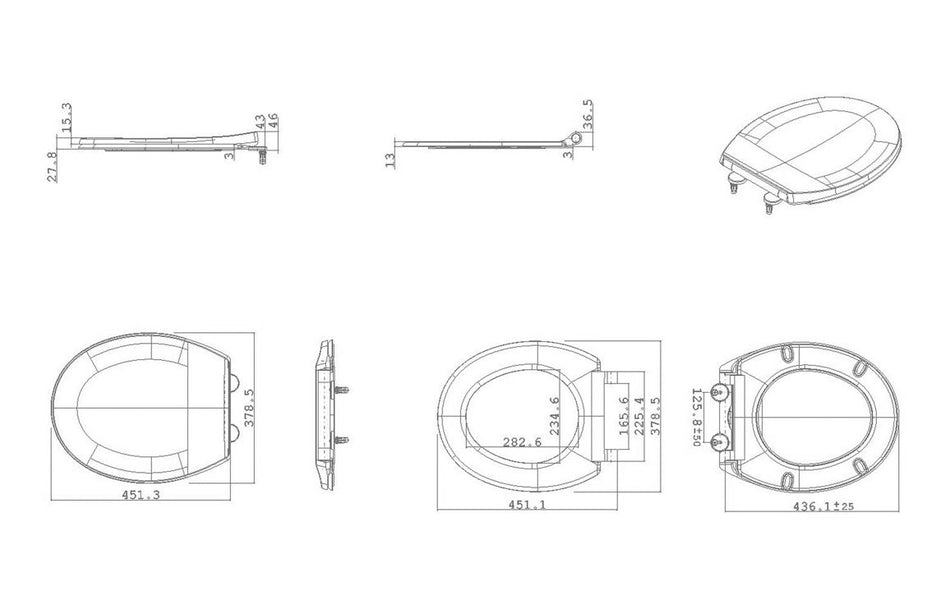 Opulent Normandy Soft Close Toilet Seat - White with Brushed Brass Finishes (OBC108557)