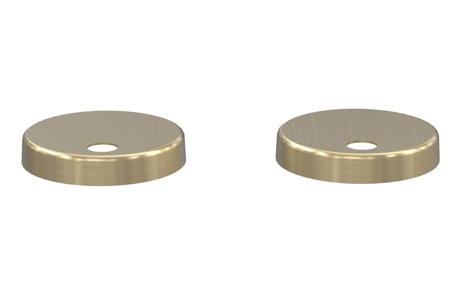 Opulent Normandy Toilet Seat Cover Caps - Brushed Brass (OBC111727)