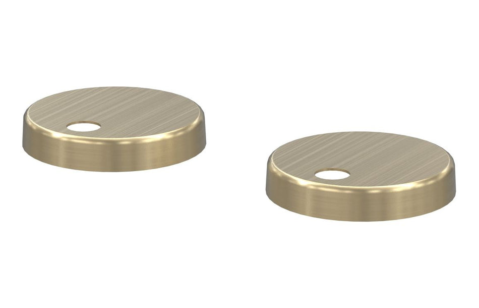 Opulent Normandy Toilet Seat Cover Caps - Brushed Brass (OBC111727)
