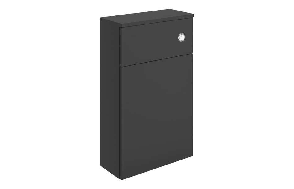 Opulent Nottingham 500mm WC Unit - Matt Black and Glass (OBC108462)
