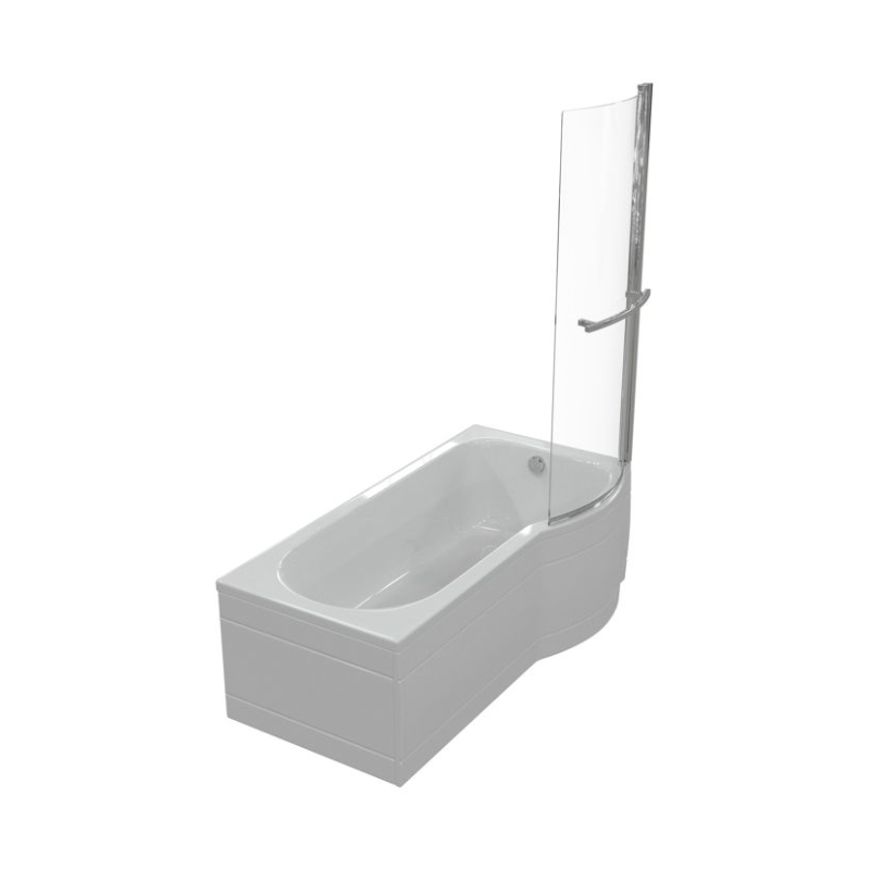 Opulent P-Shape 1700x700-850x410mm Shower Bath, Panel and Screen - Right Hand (OBC2957)