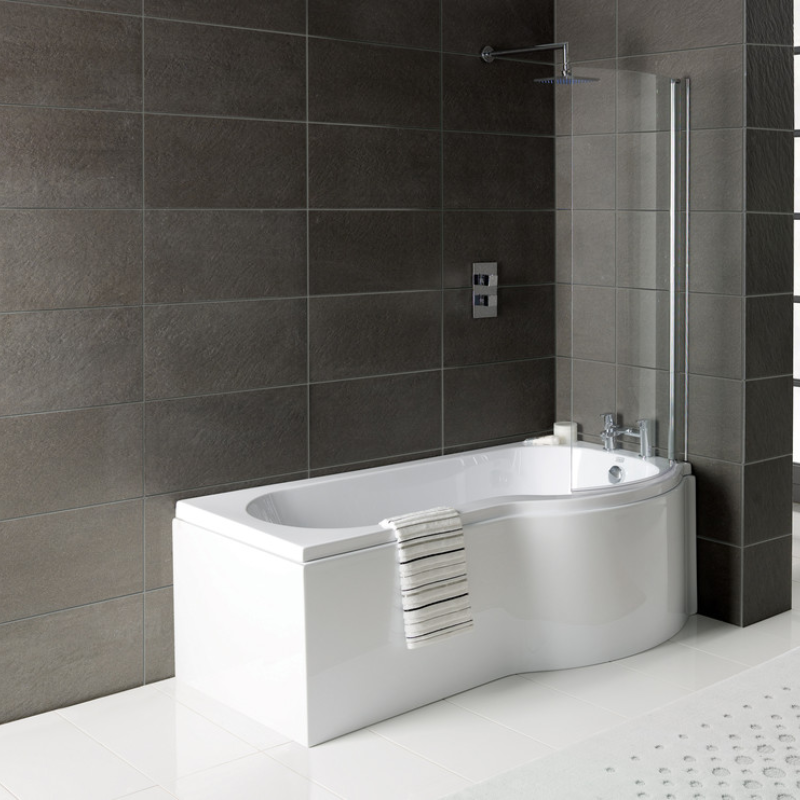 Opulent P-Shape Single End 1700x700-850x410mm Bath Only - Right Hand (OBC103896)