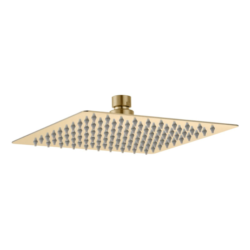 Opulent Parker 200mm Square Ultraslim Showerhead - Brushed Brass (OBC108596)