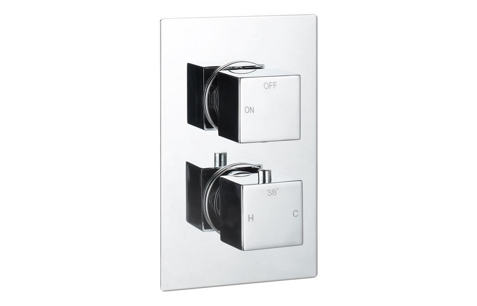 Opulent Parker Square Shower Valve and Kit Pack 1 - Chrome (OBC111591)