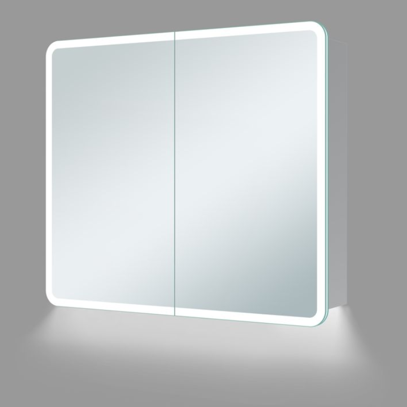 Opulent Penguin 600mm 2 Door LED Mirrored Cabinet (OBC107586)