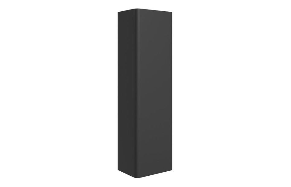 Opulent Pierford 350mm Wall Hung 1 Door Tall Unit - Matt Black (OBC108926)
