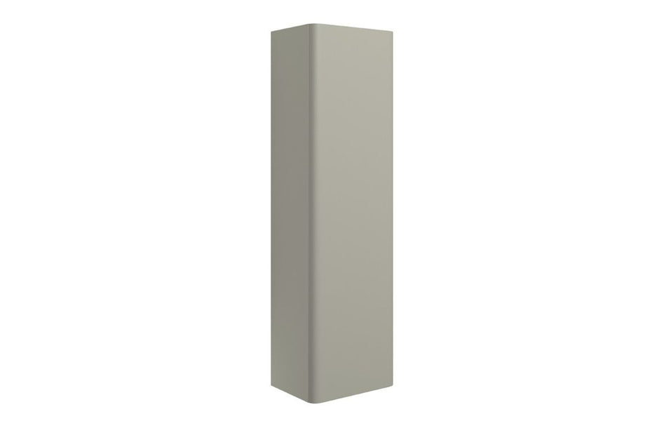 Opulent Pierford 350mm Wall Hung 1 Door Tall Unit - Matt Latte (OBC108925)