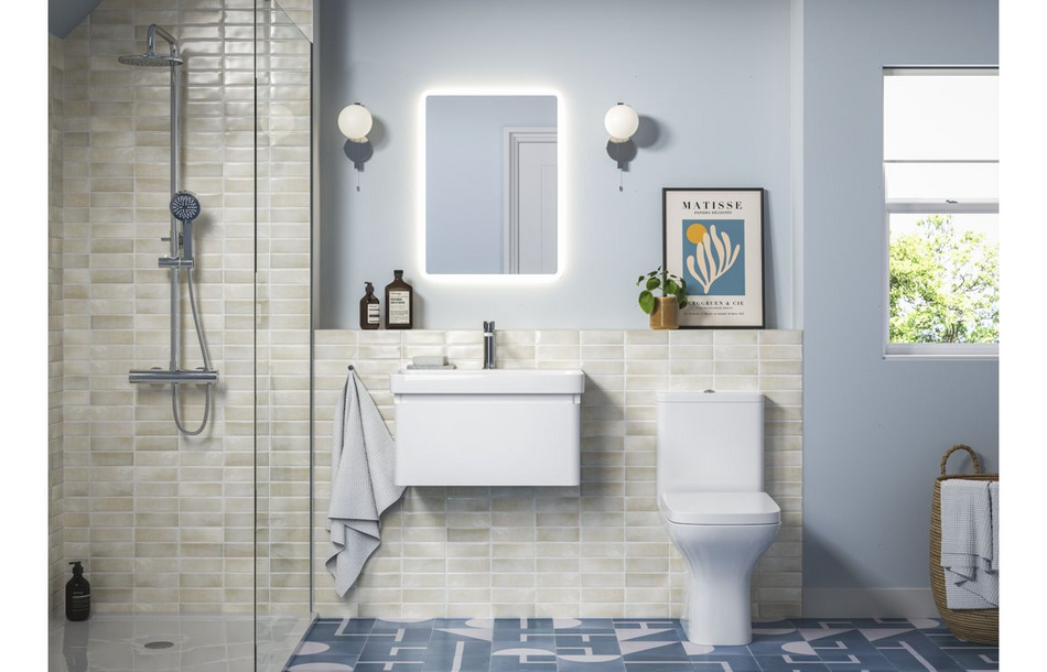 Opulent Pierford 350mm Wall Hung 1 Door Tall Unit - Matt White (OBC108924)