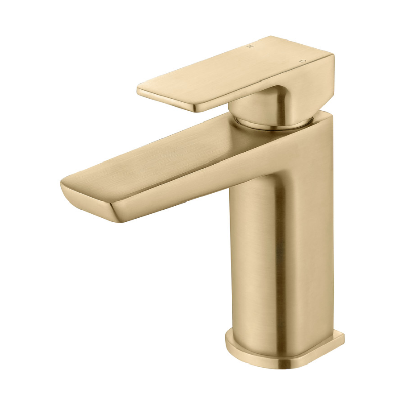 Opulent Plitvice Basin Mixer and Waste - Brushed Brass (OBC105807)