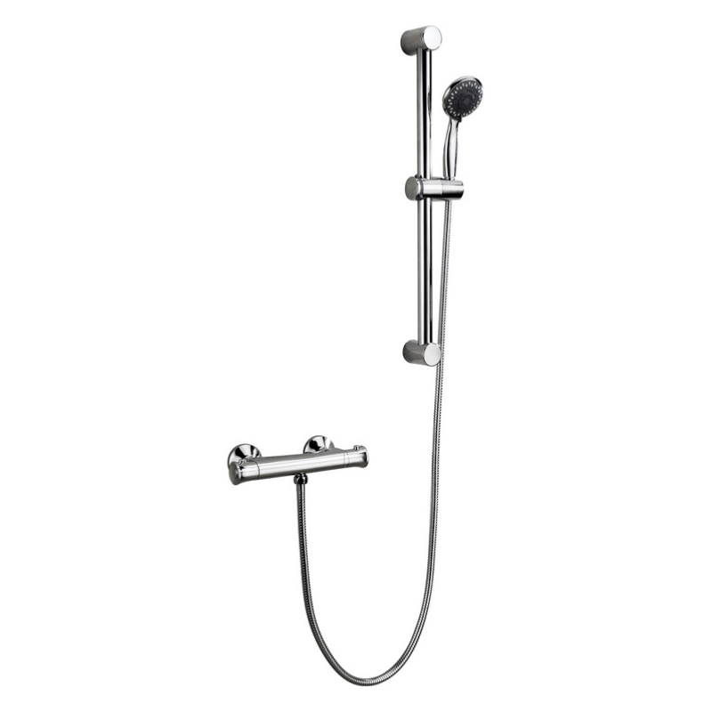 Opulent Profile Low Pressure Thermostatic Bar Mixer Shower - Chrome (OBC105828)