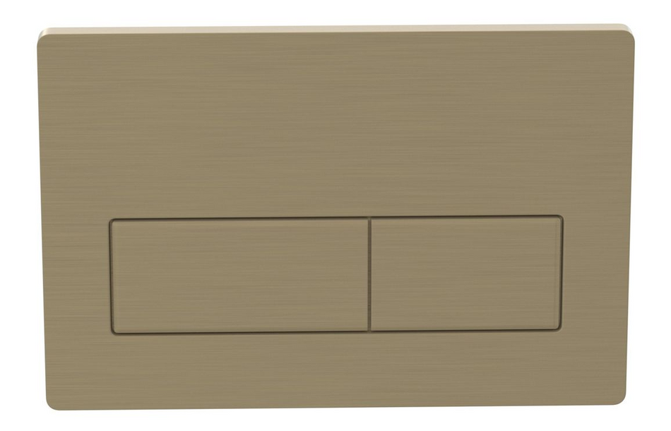 Opulent Rectangle Push Button Flushplate - Brushed Brass (OBC109028)