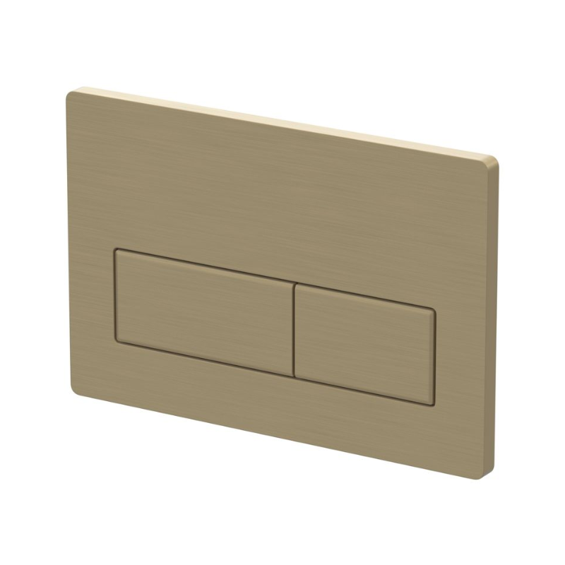 Opulent Rectangle Push Button Flushplate - Brushed Brass (OBC109028)
