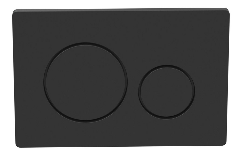 Opulent Round Push Button Flushplate - Black (OBC109020)