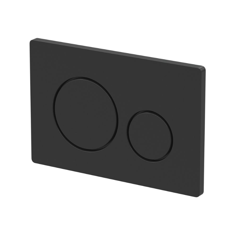 Opulent Round Push Button Flushplate - Black (OBC109020)