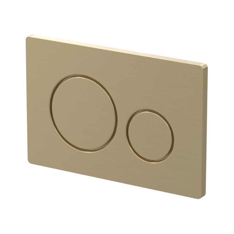 Opulent Round Push Button Flushplate - Brushed Brass (OBC109022)