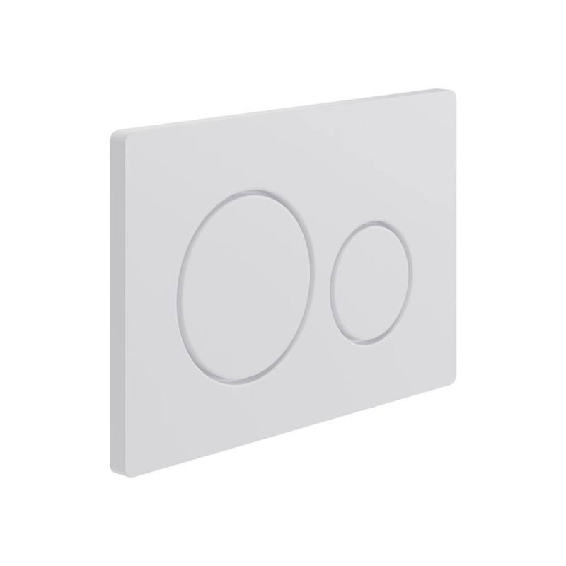 Opulent Round Push Button Flushplate - White (OBC109019)