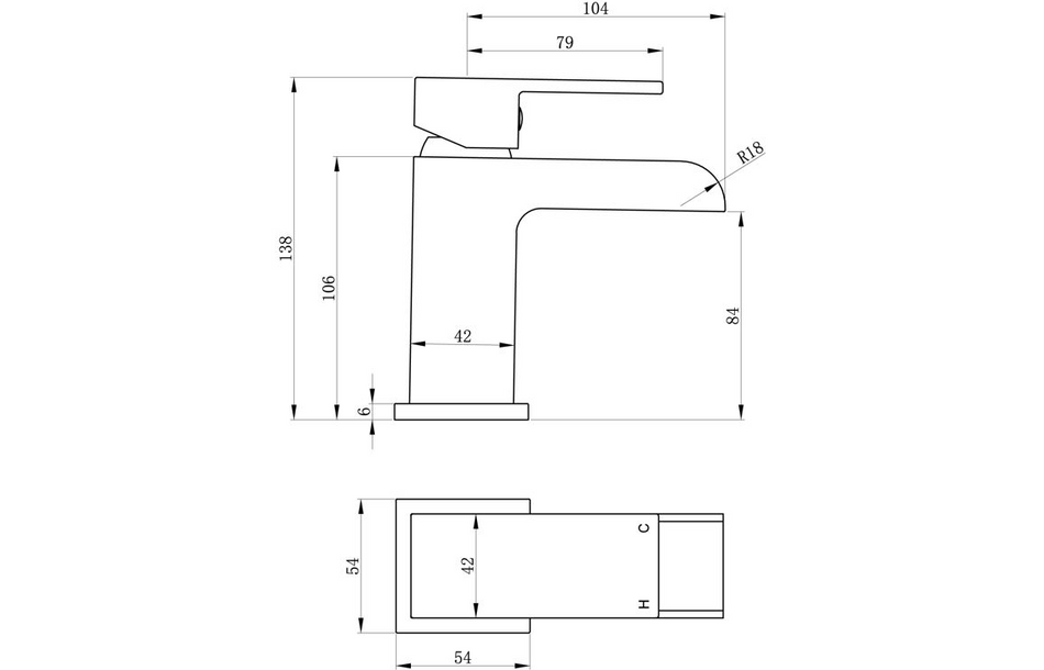 Opulent Rusumo Basin Mixer - Chrome (OBC105712)