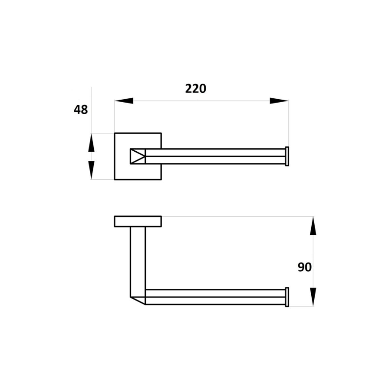 Opulent Shae Toilet Roll Holder - Chrome (OBC101673)