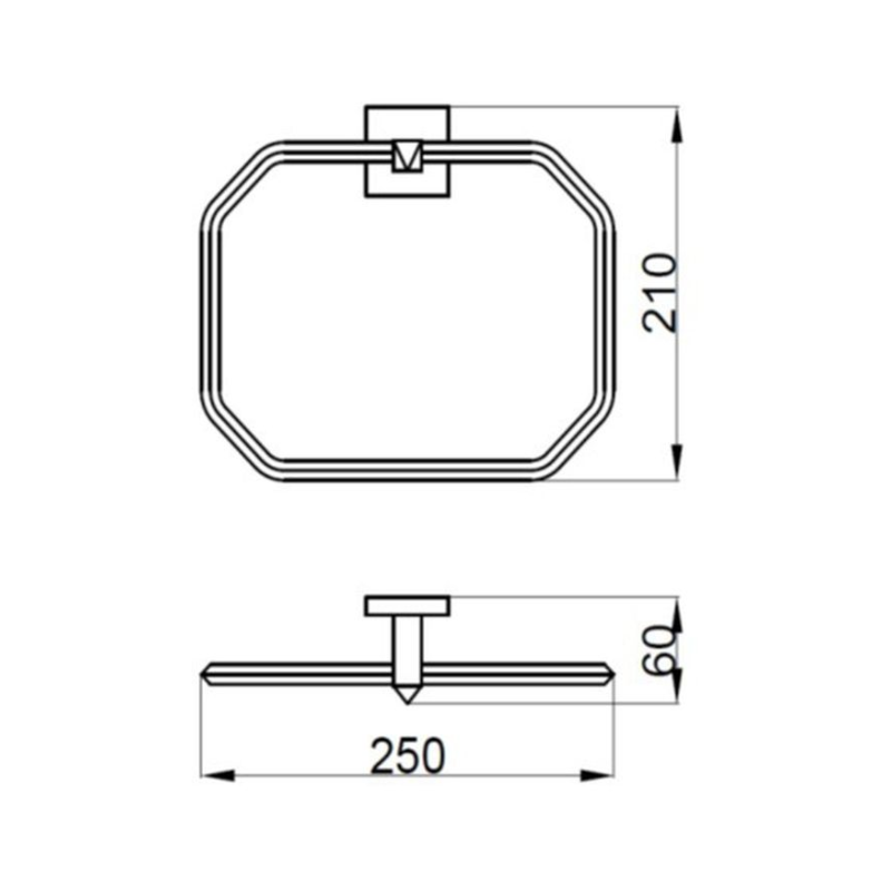 Opulent Shae Towel Ring - Chrome (OBC101669)