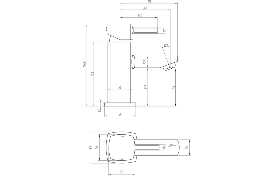 Opulent Silverthread Basin Mixer - Chrome (OBC105706)