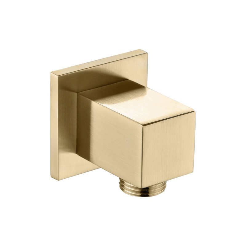 Opulent Square Wall Outlet Elbow - Brushed Brass (OBC108600)