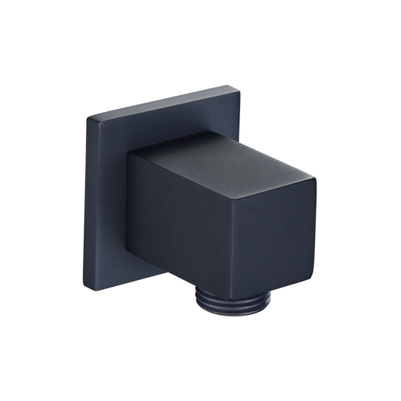 Opulent Square Wall Outlet Elbow - Matt Black (OBC108599)