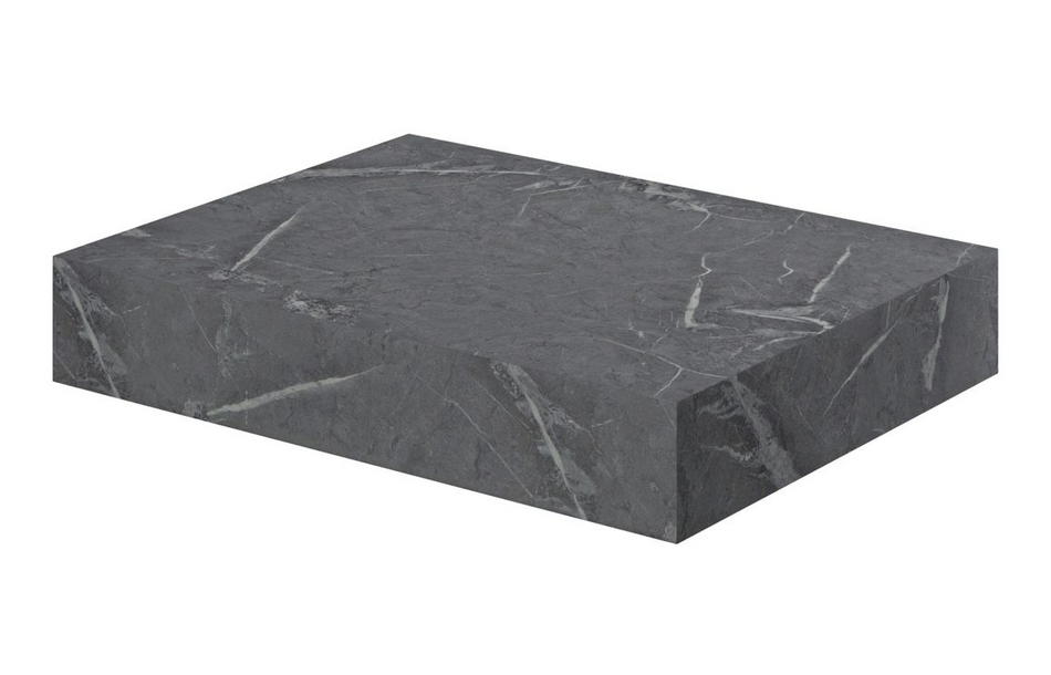 Opulent Stutely 600mm Wall Hung Basin Shelf - Grey Marble (OBC106954)