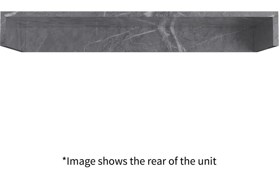 Opulent Stutely 800mm Wall Hung Basin Shelf - Grey Marble (OBC106955)