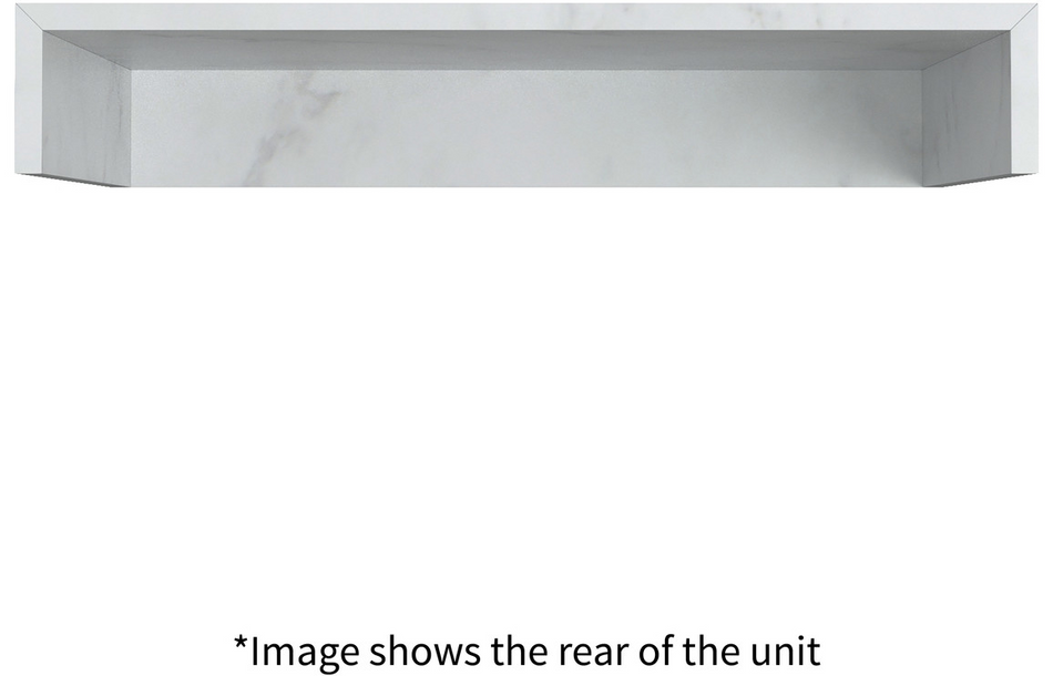 Opulent Stutely 800mm Wall Hung Basin Shelf - White Marble (OBC106969)