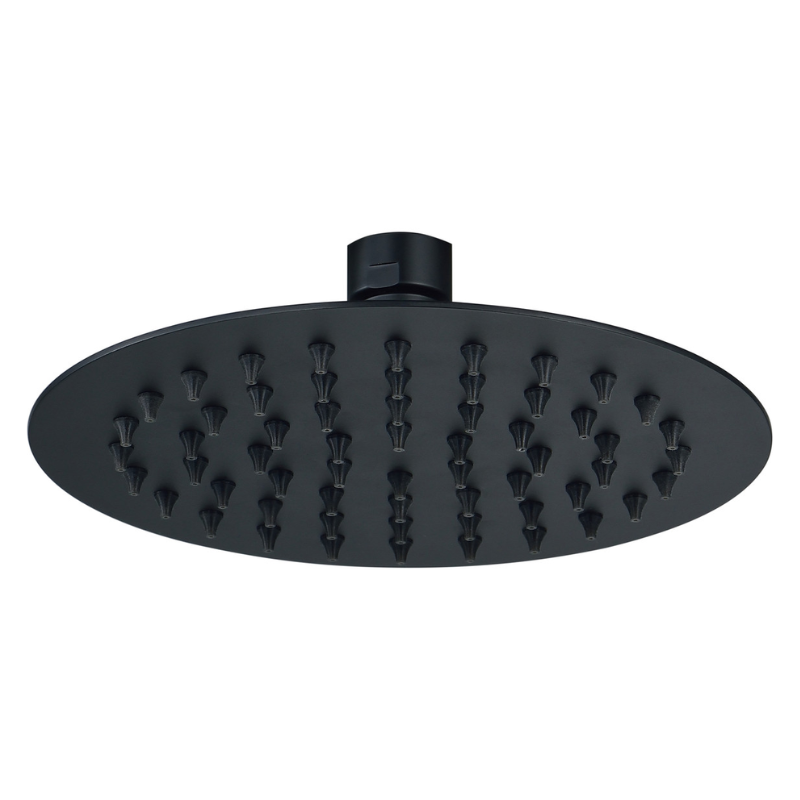 Opulent Sully 250mm Round Ultraslim Showerhead - Matt Black (OBC106793)