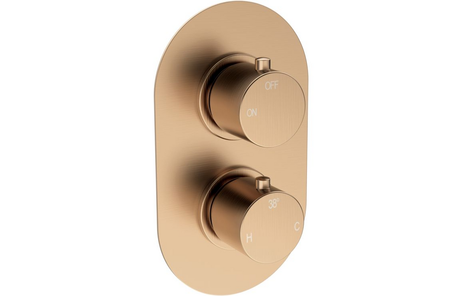 Opulent Sully Round Shower Valve and Kit Pack 1 - Brushed Bronze (OBC111582)