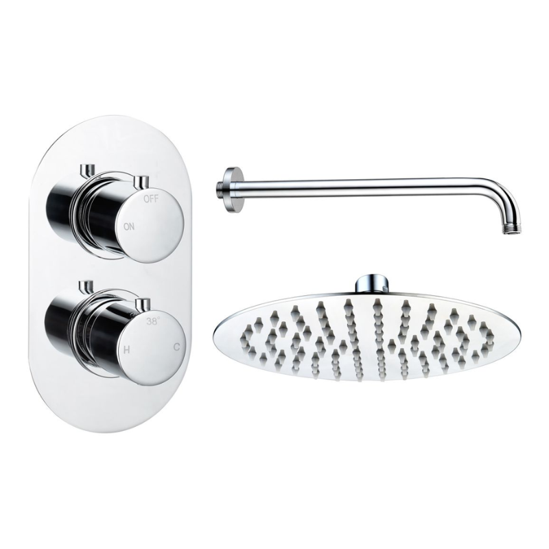 Opulent Sully Round Shower Valve and Kit Pack 1 - Chrome (OBC111579)