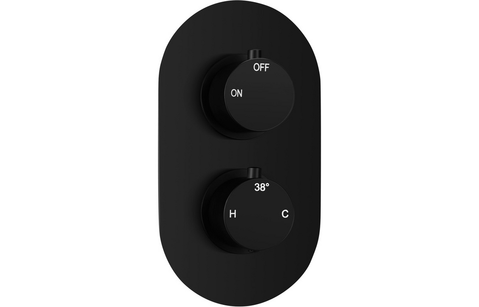 Opulent Sully Round Shower Valve and Kit Pack 1 - Matt Black (OBC111580)