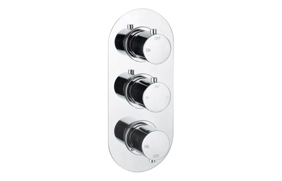 Opulent Sully Round Shower Valve and Kit Pack 3 - Chrome (OBC111587)