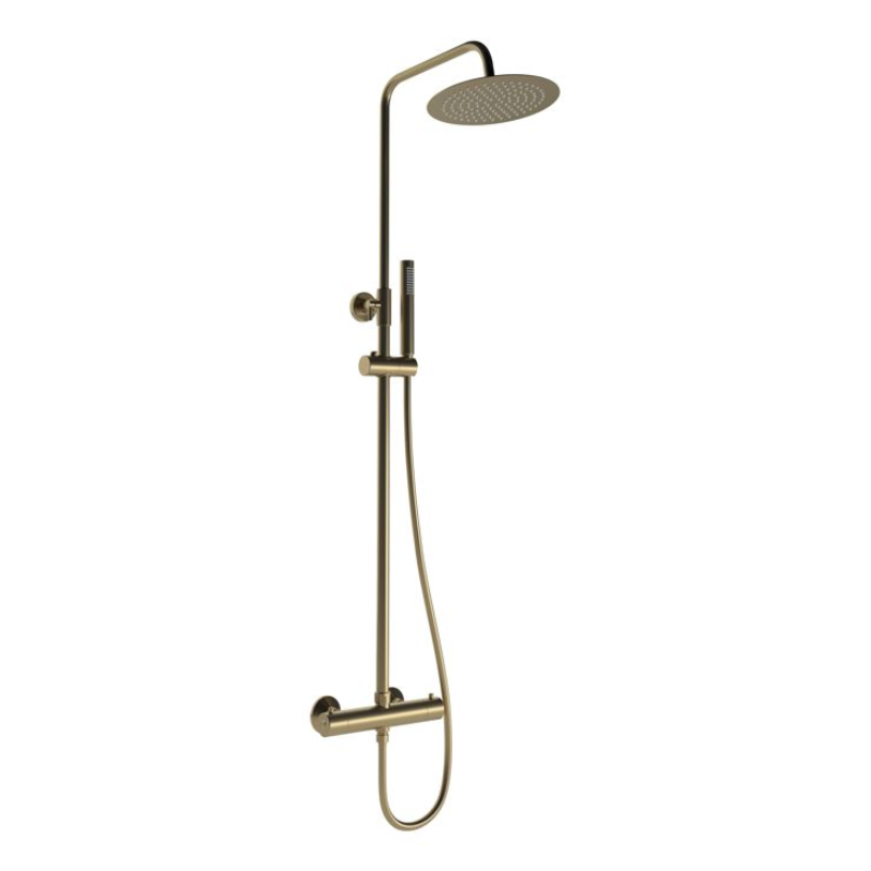 Opulent Sully Round Thermostatic Bar Mixer with Riser Kit - Brushed Bronze (OBC108999)