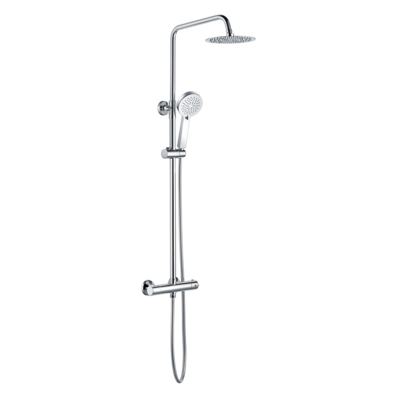 Opulent Sully Round Thermostatic Bar Mixer with Riser Kit - Chrome (OBC105832)
