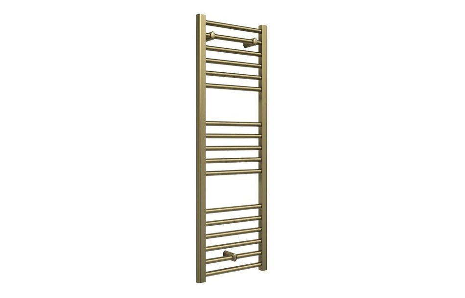 Opulent Sunne Straight 30mm Ladder Radiator (400x1200x30mm) - Brushed Brass (OBC117209)