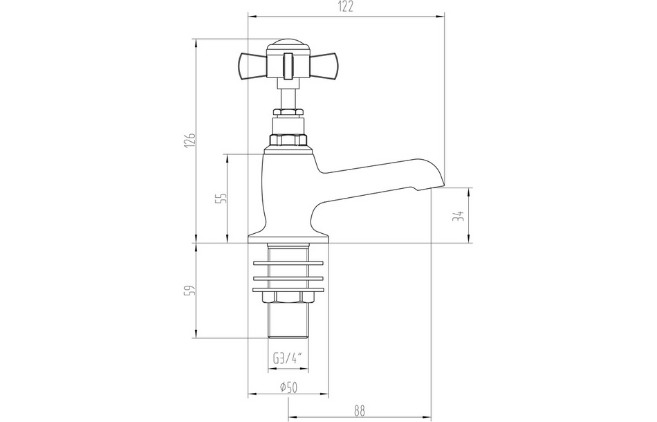 Opulent Sutherland Bath Taps - Chrome (OBC105733)