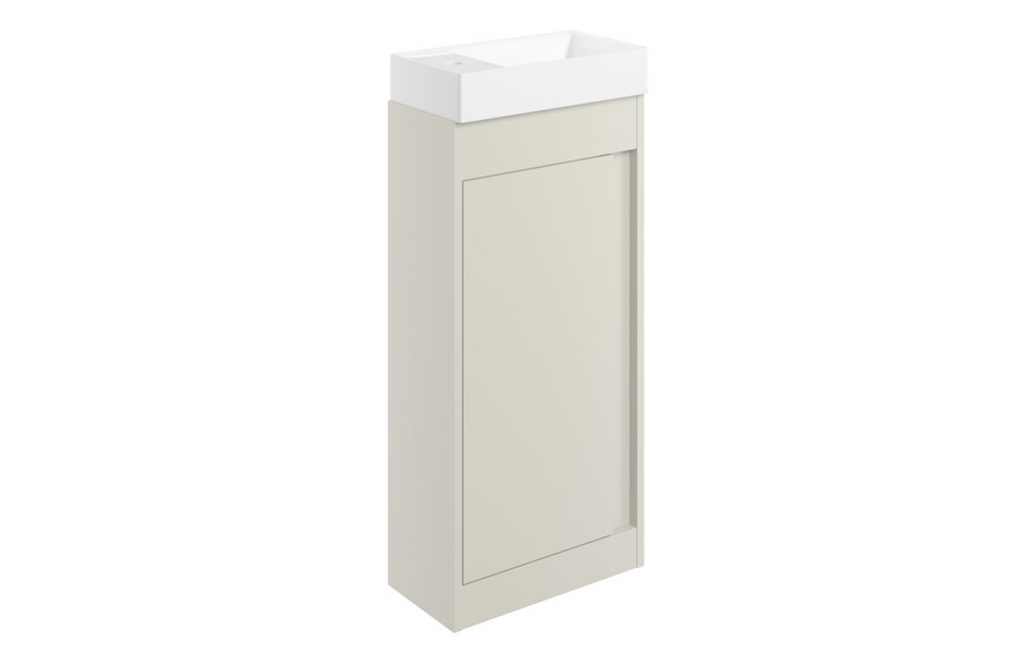 Opulent Tintagel 410mm Floor Standing Unit and Basin - Matt Latte (OBC116042)