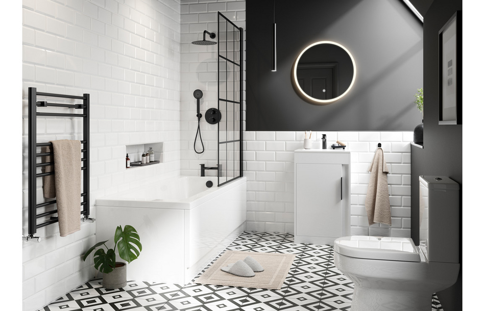 Opulent Tintagel 410mm Floor Standing Unit and Basin - White Gloss (OBC116043)