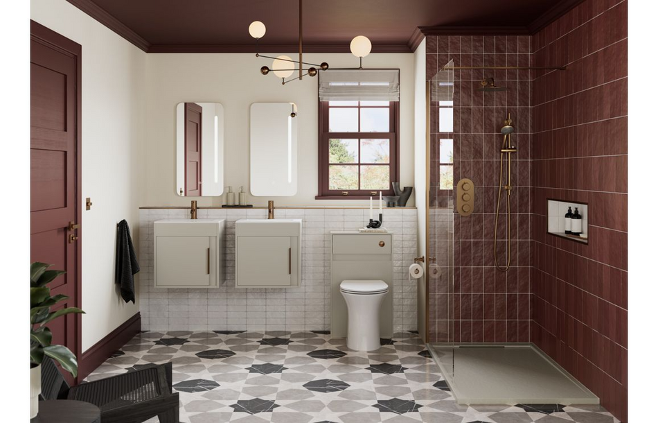 Opulent Tintagel 510mm Wall Hung Unit and Basin - Matt Latte (OBC116049)