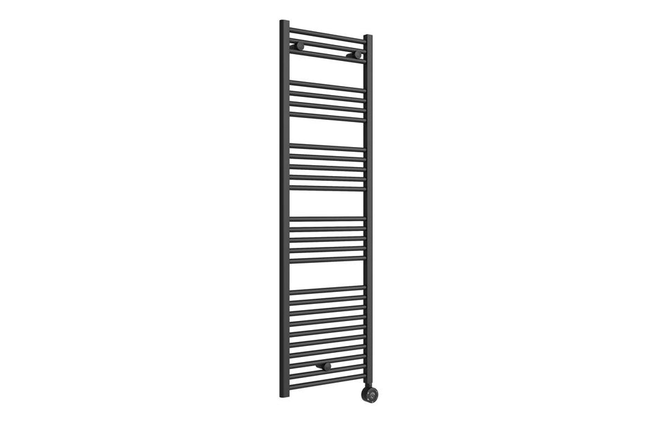 Opulent Tivor Electric Straight Ladder Radiator (500x1600x50mm) - Matt Black (OBC117240)