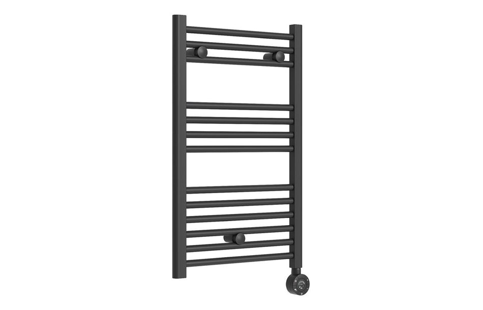 Opulent Tivor Electric Straight Ladder Radiator (500x800x50mm) - Matt Black (OBC117238)