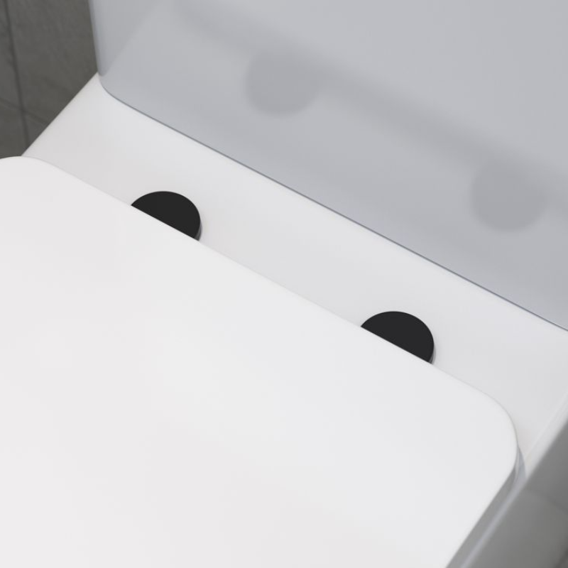 Opulent Toilet Seat Cover Caps - Matt Black (OBC106334)