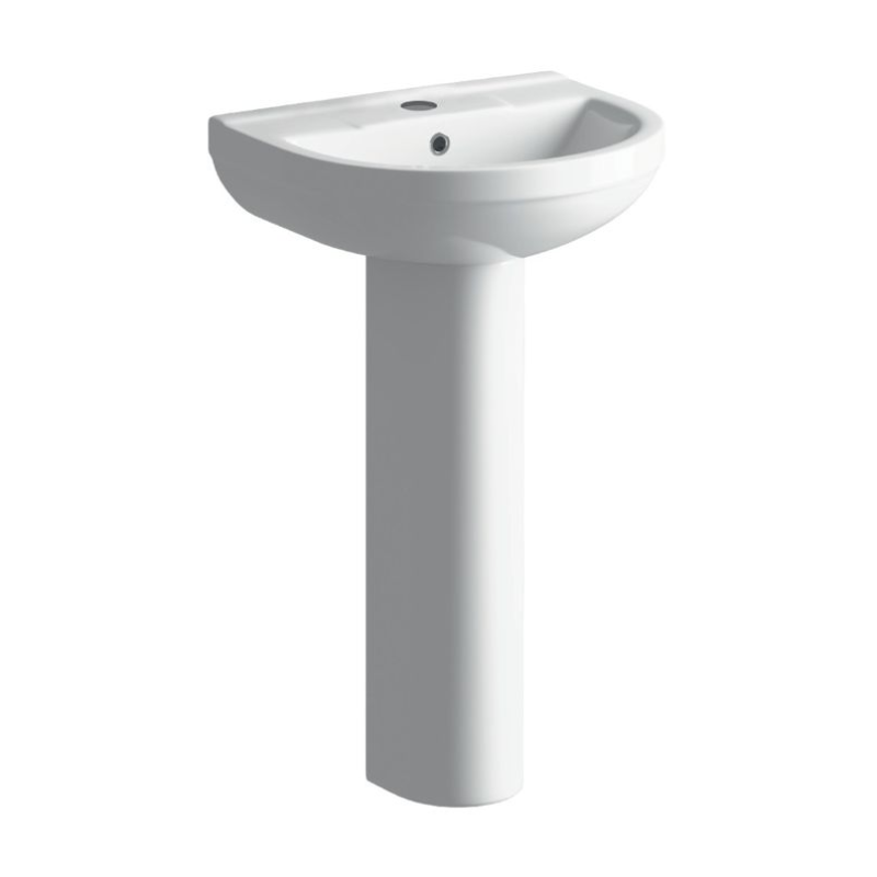 Opulent Victoria 500x390mm One Tap Hole Basin and Full Pedestal (OBC1822)