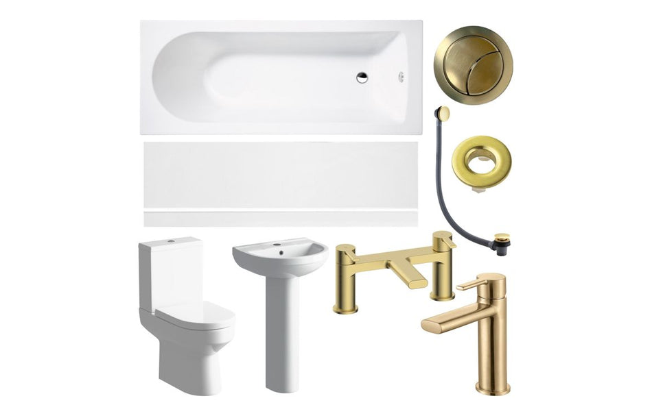 Opulent Victoria Full Suite and Bath with Brushed Brass Finishes (OBC108111)