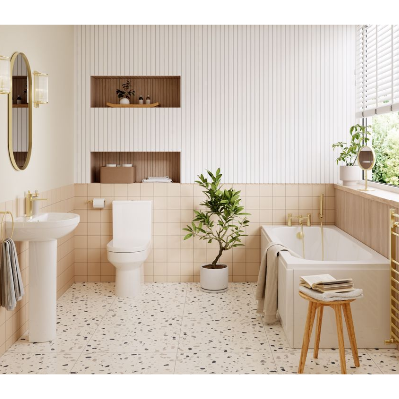 Opulent Victoria Full Suite and Bath with Brushed Brass Finishes (OBC108111)