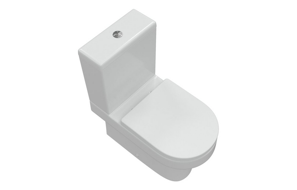 Opulent Victoria Rimless Close Coupled Fully Shrouded WC and Soft Close Seat (OBC101513)